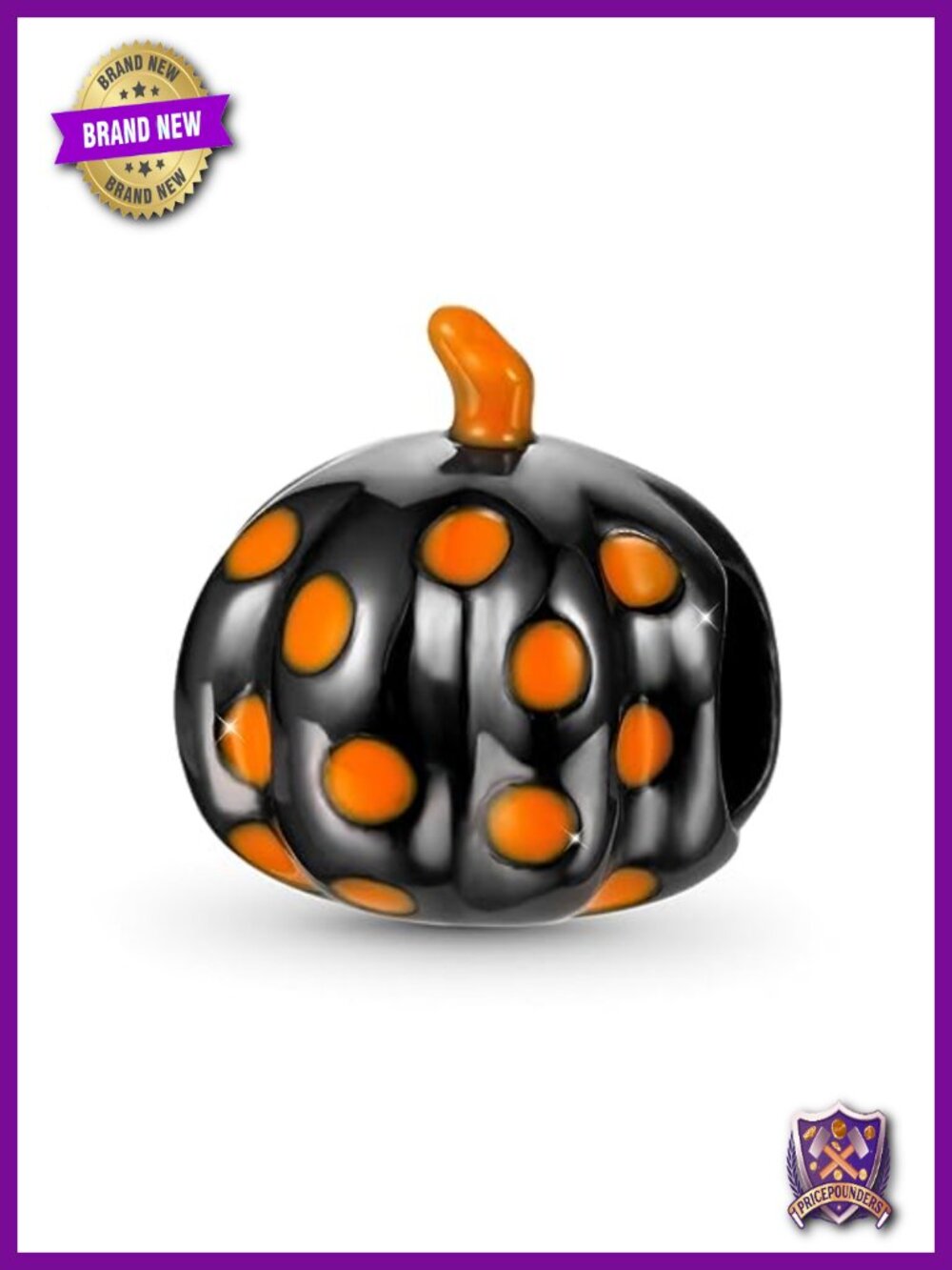 Halloween Pumpkin Charm for Bracelet 925 Sterling Silver Gift